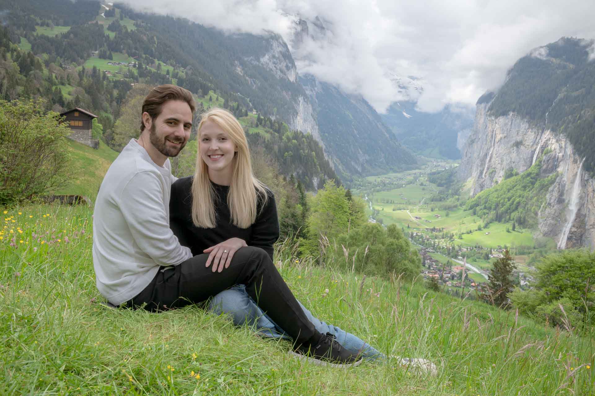 Surprise engagement in Lauterbrunnen