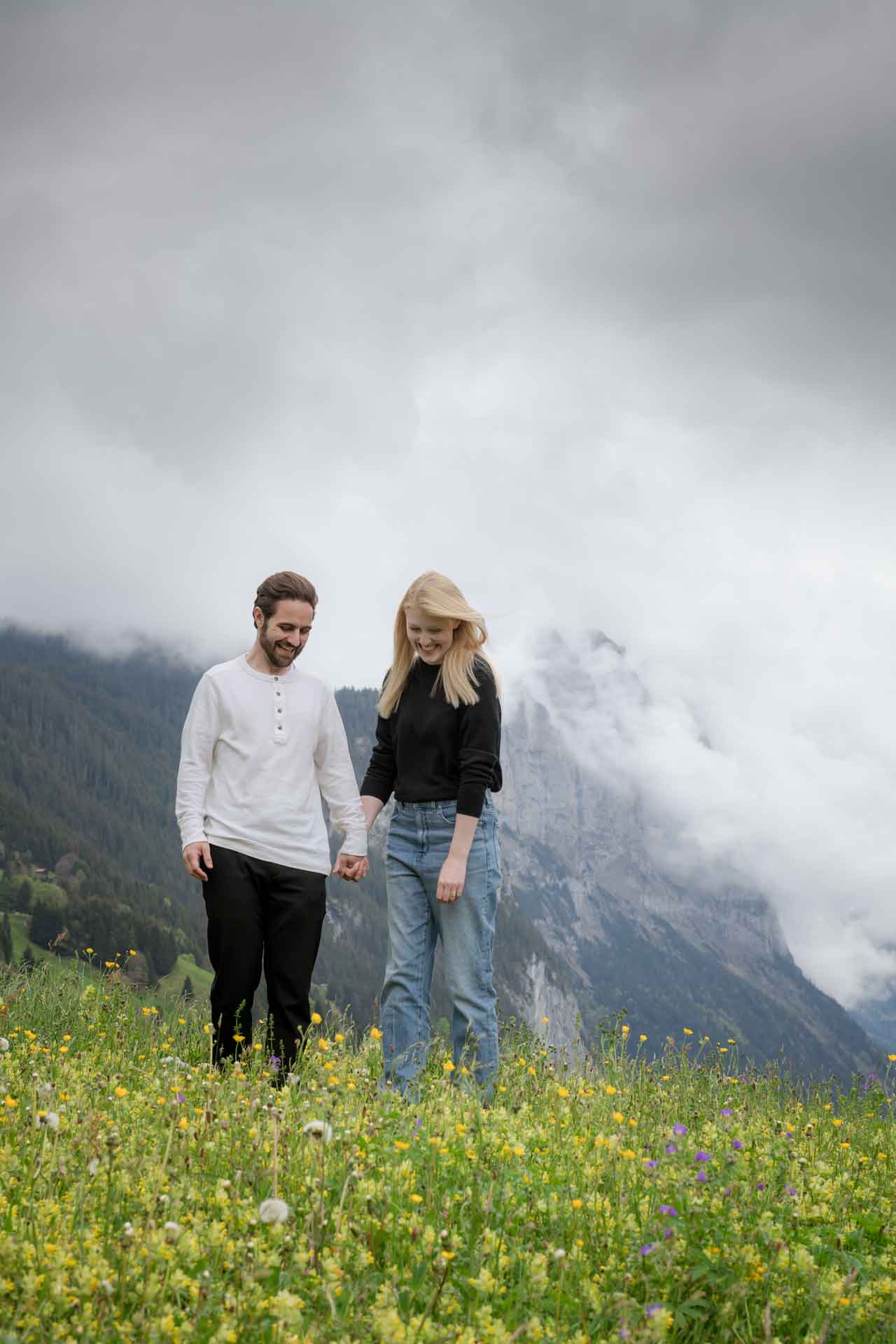 Surprise engagement in Lauterbrunnen