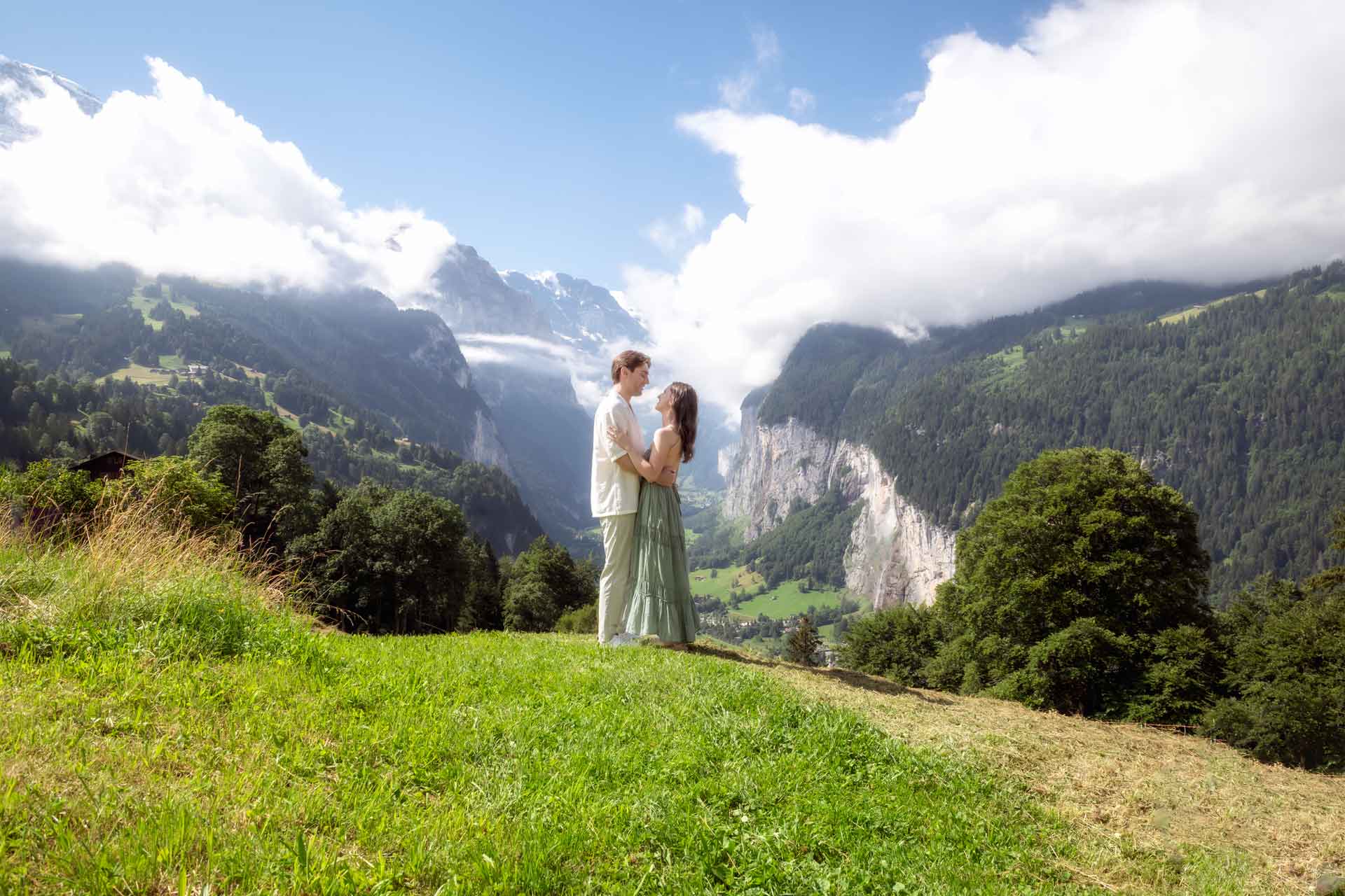 Engagement photo shoot in Lauterbrunnen