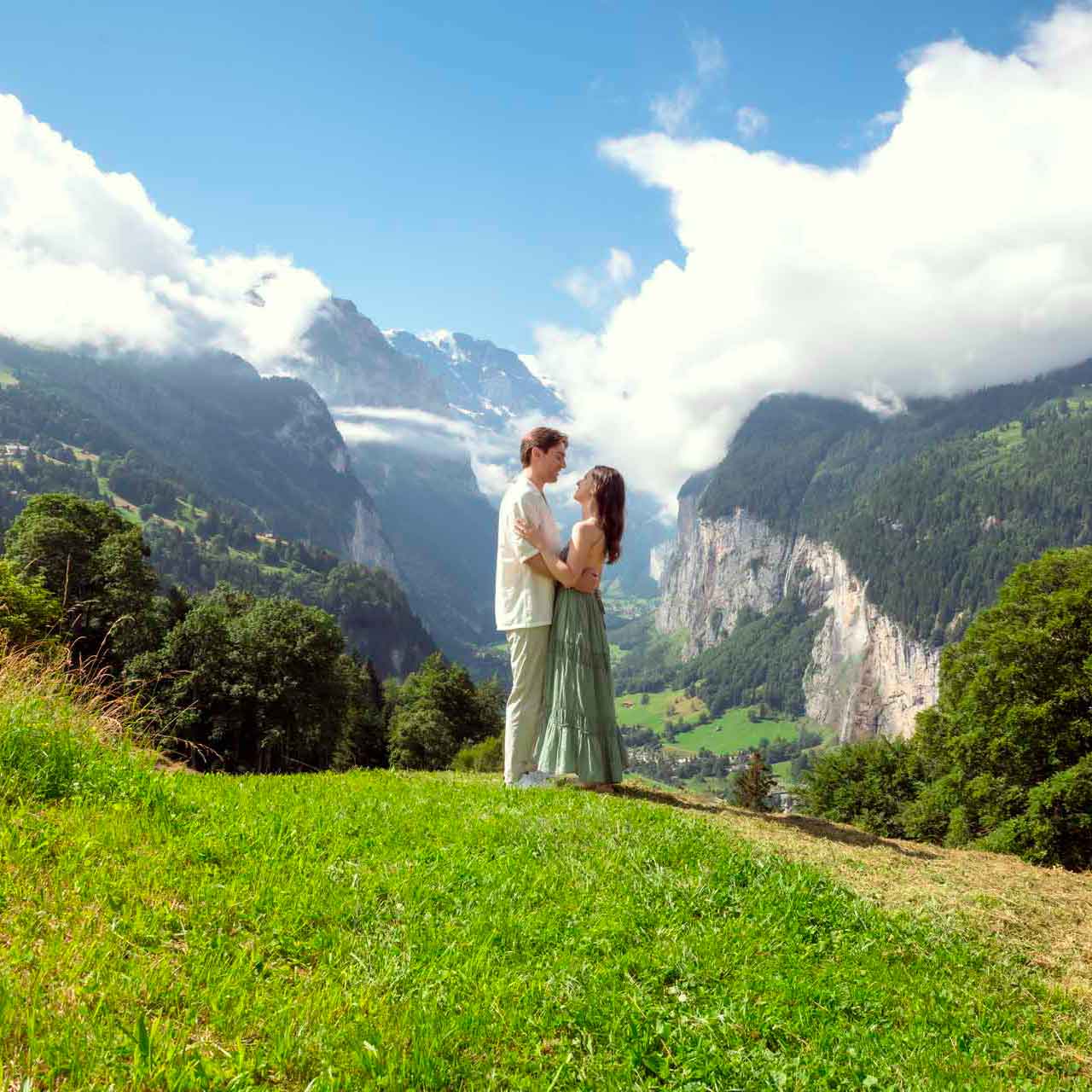 Engagement photo shoot in Lauterbrunnen