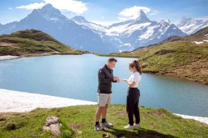 Surprise engagement at Bachalpsee lake