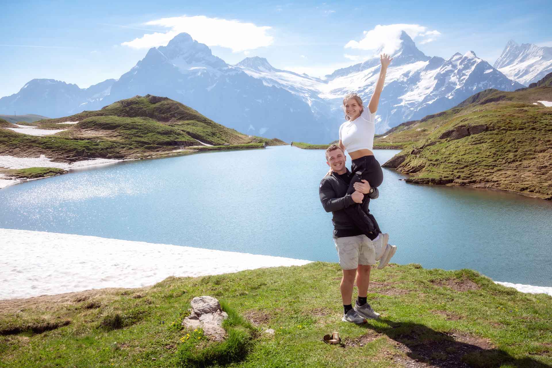 Surprise engagement at Bachalpsee lake