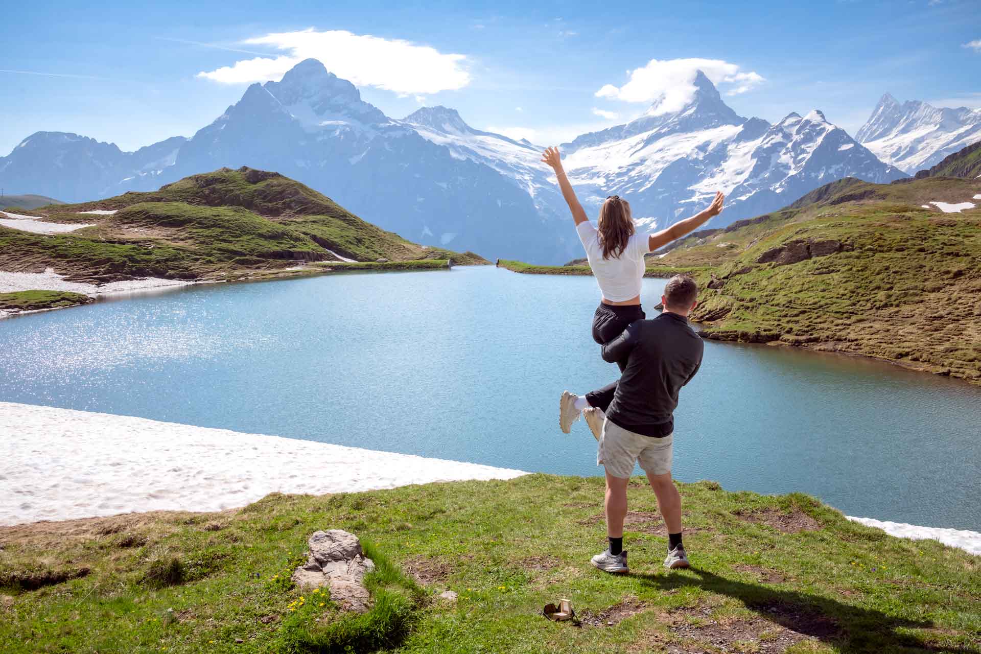 Surprise engagement at Bachalpsee lake