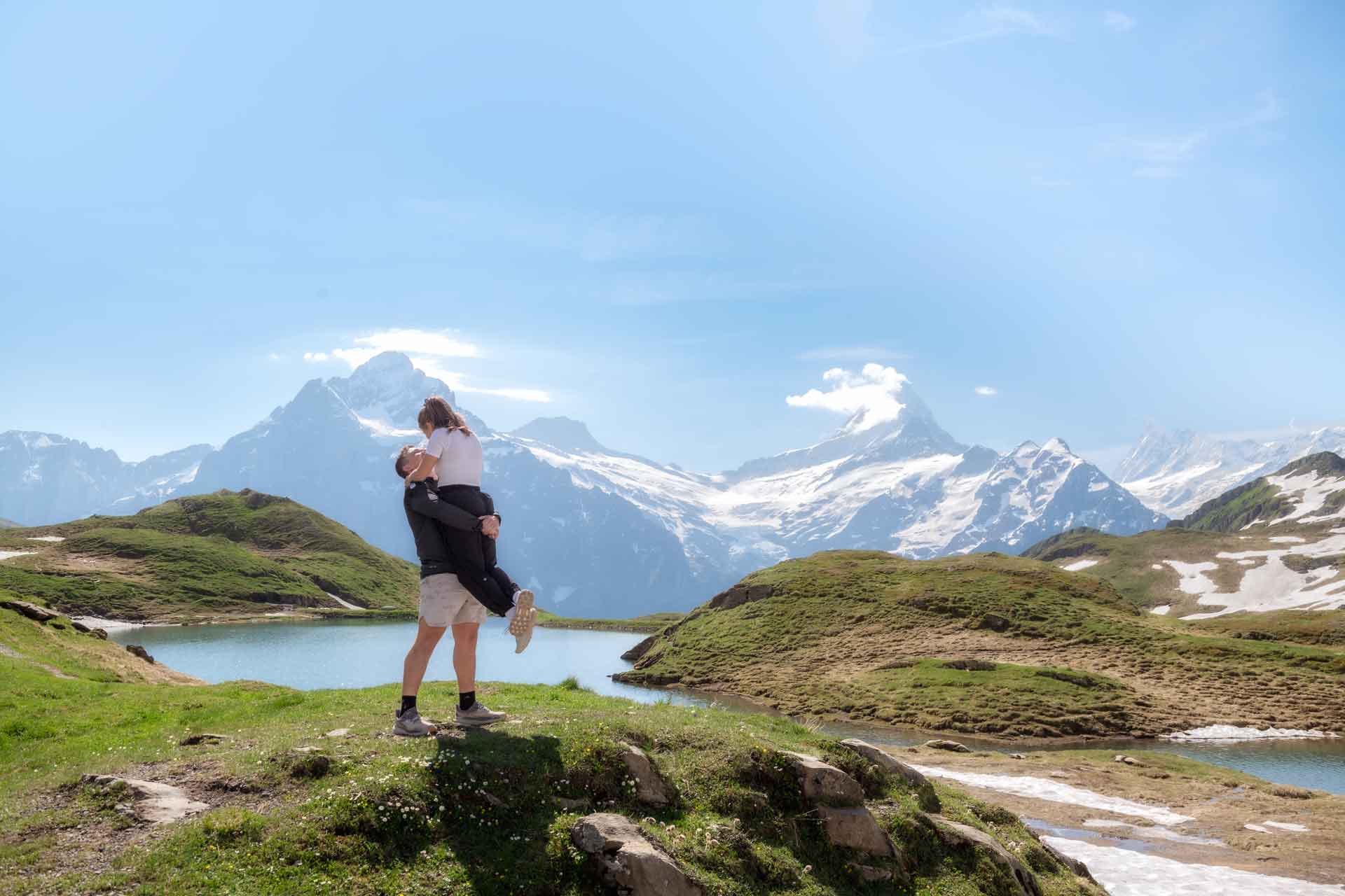 Surprise engagement at Bachalpsee lake