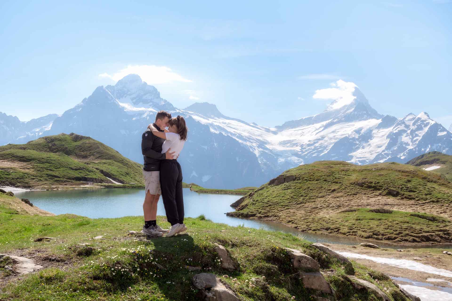 Surprise engagement at Bachalpsee lake