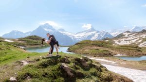 Surprise engagement at Bachalpsee lake