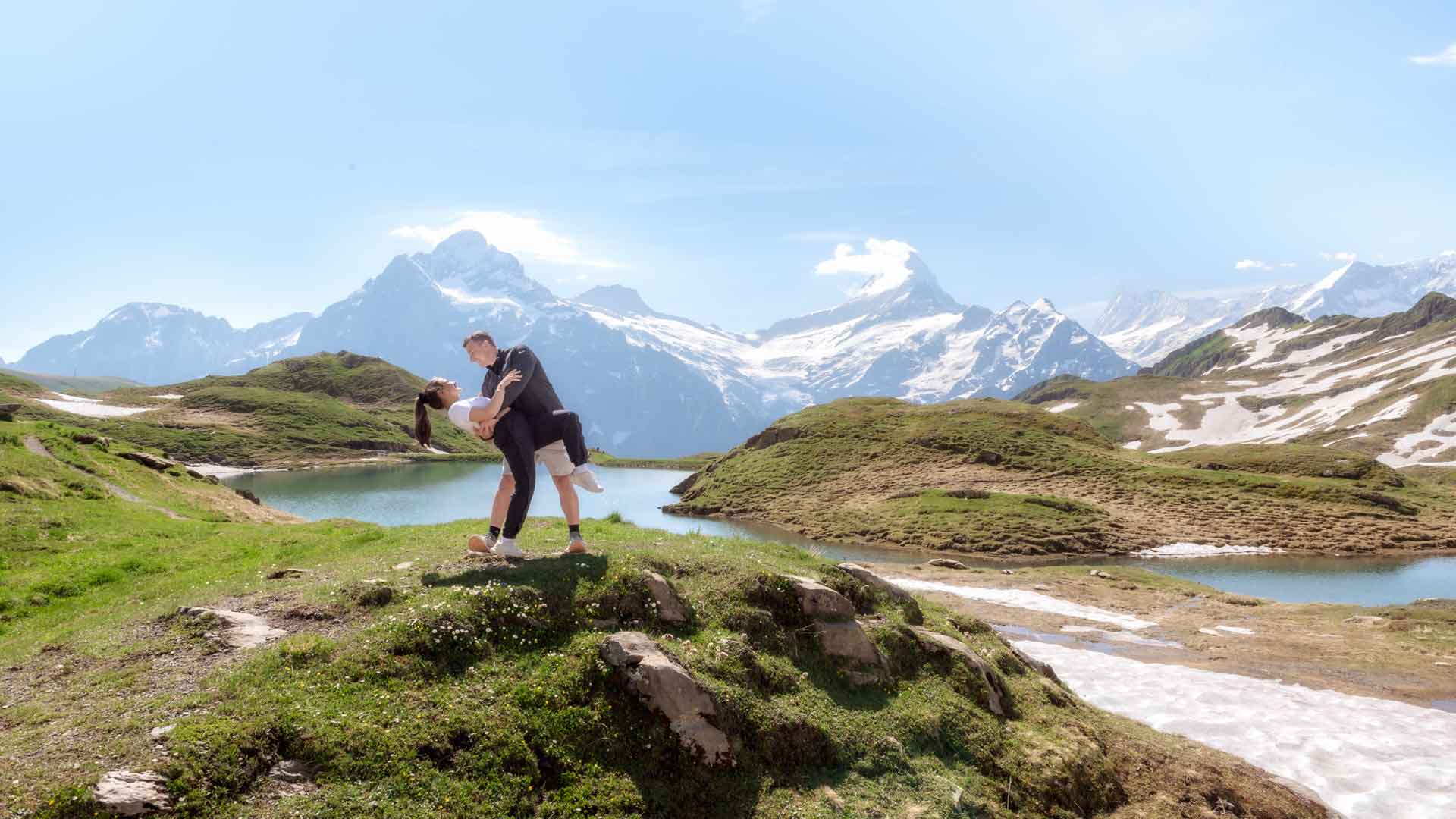 marriage proposal Bachalpsee lake