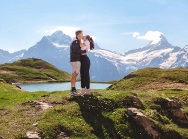 Surprise engagement at Bachalpsee lake