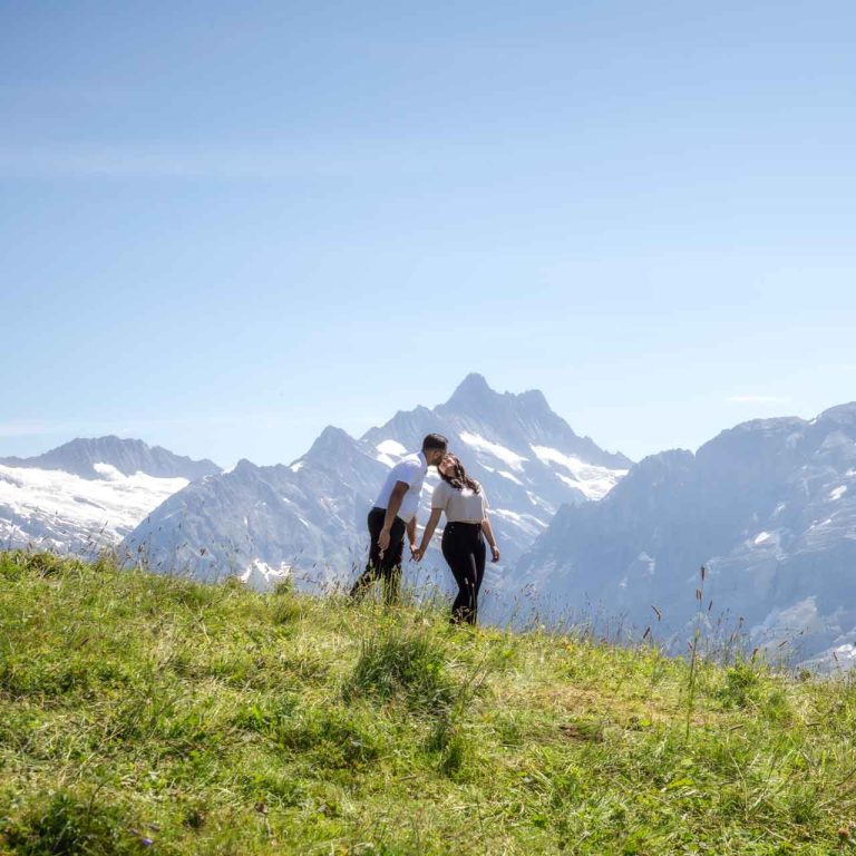 Engagement on a mountain