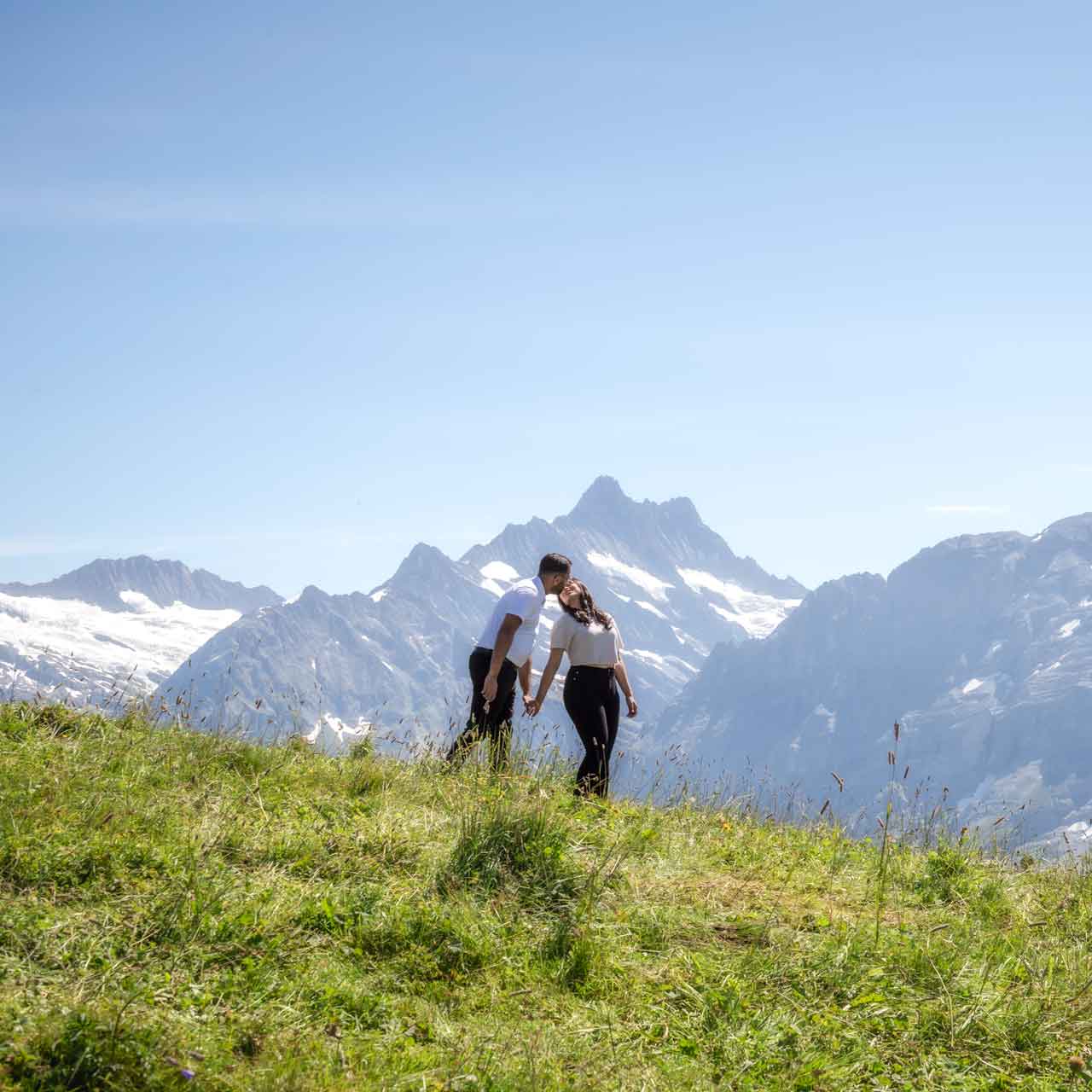 Engagement on a mountain