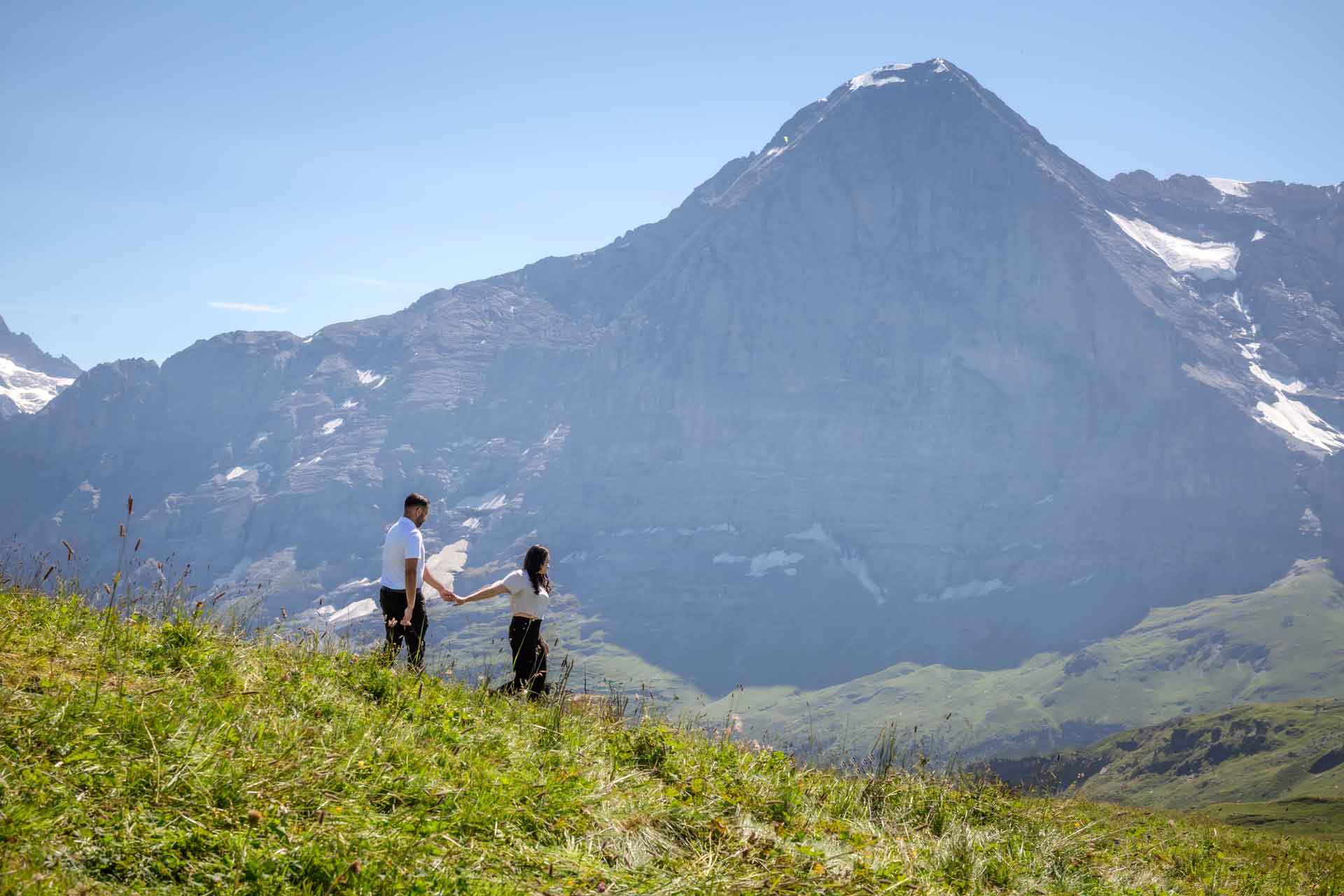 Engagement on a mountain