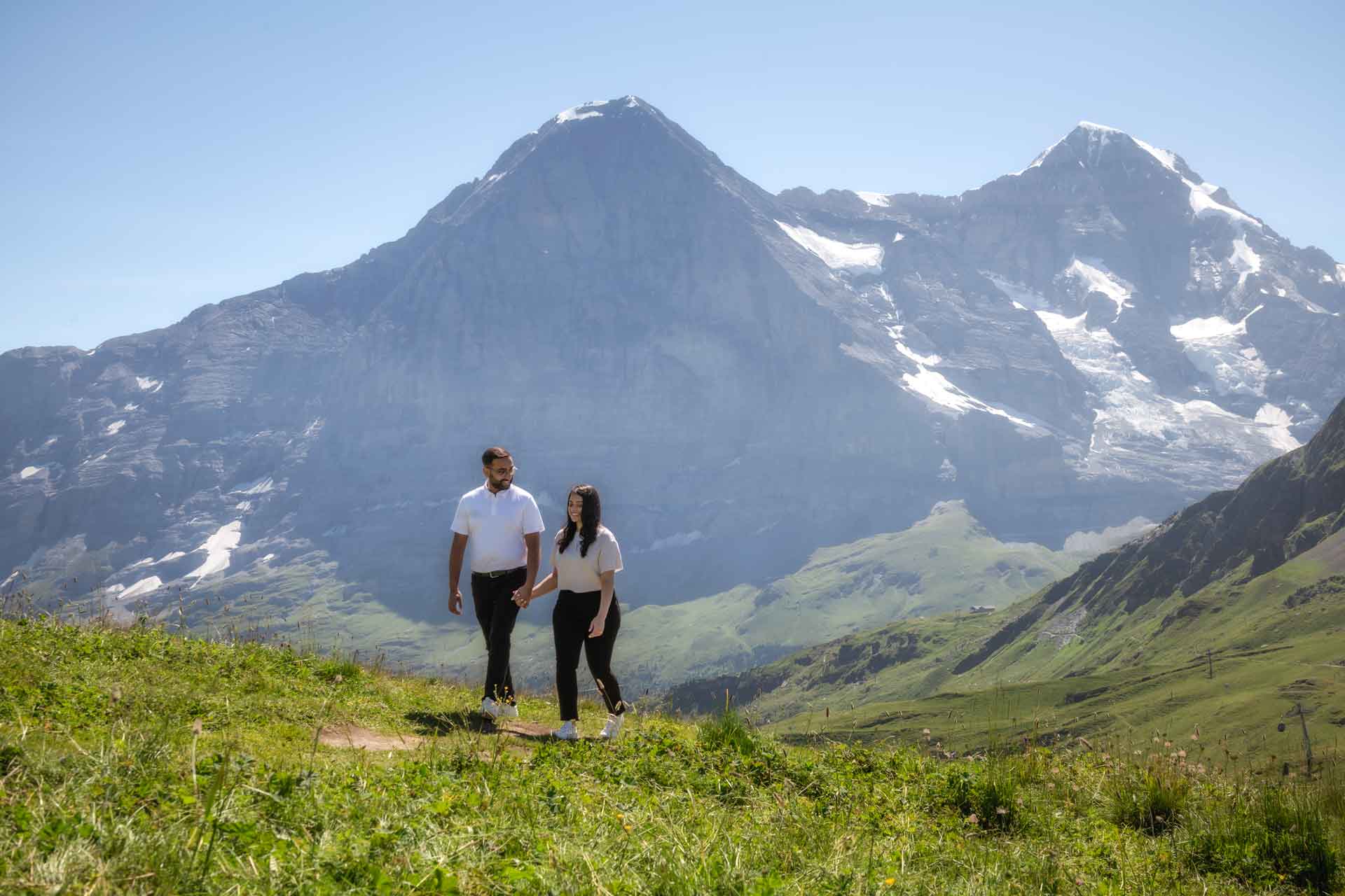 Engagement on a mountain