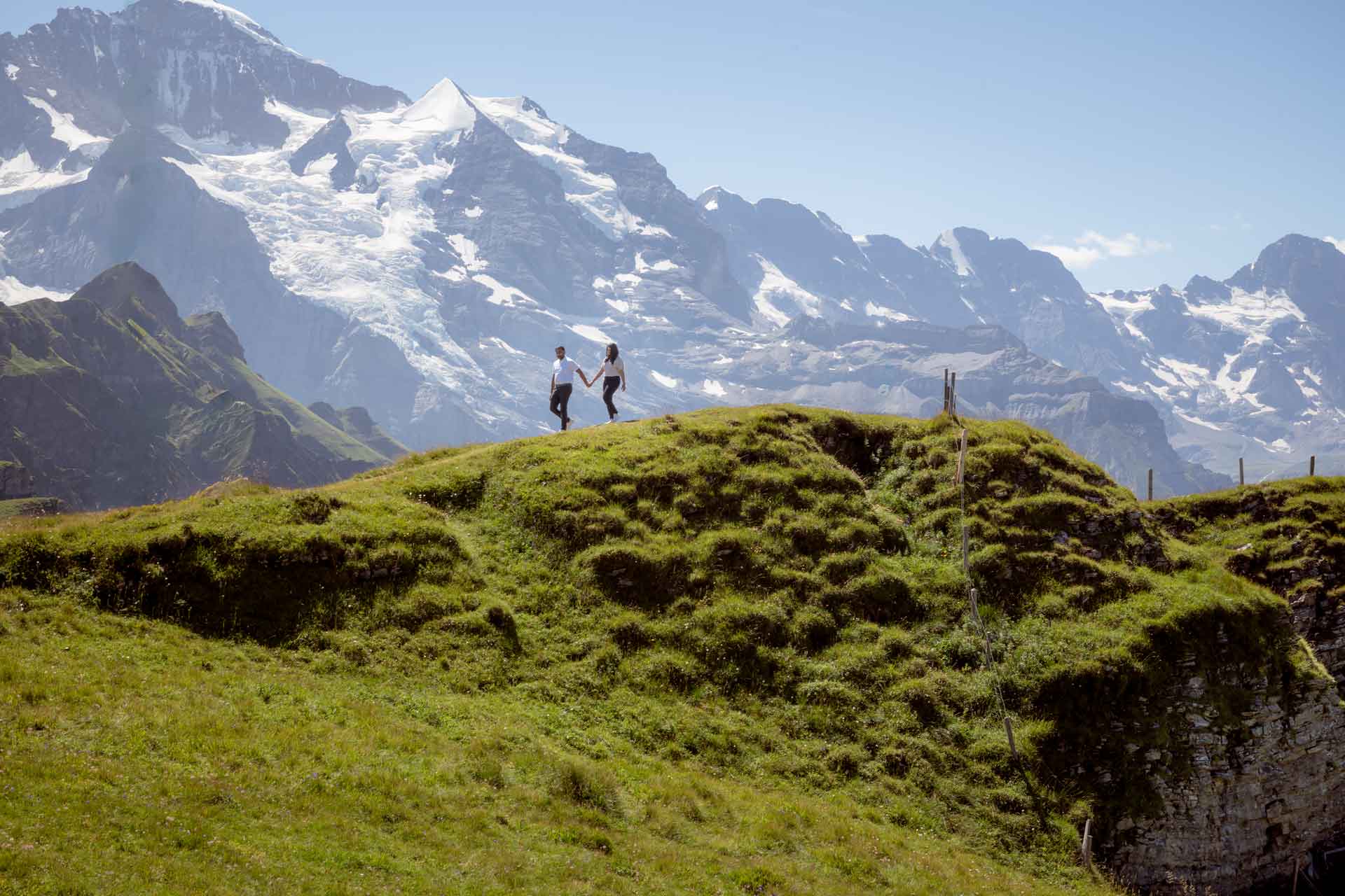 Engagement on a mountain