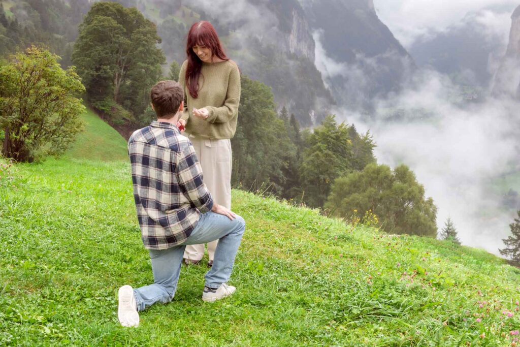 Engagement photo shoot in Lauterbrunnen,