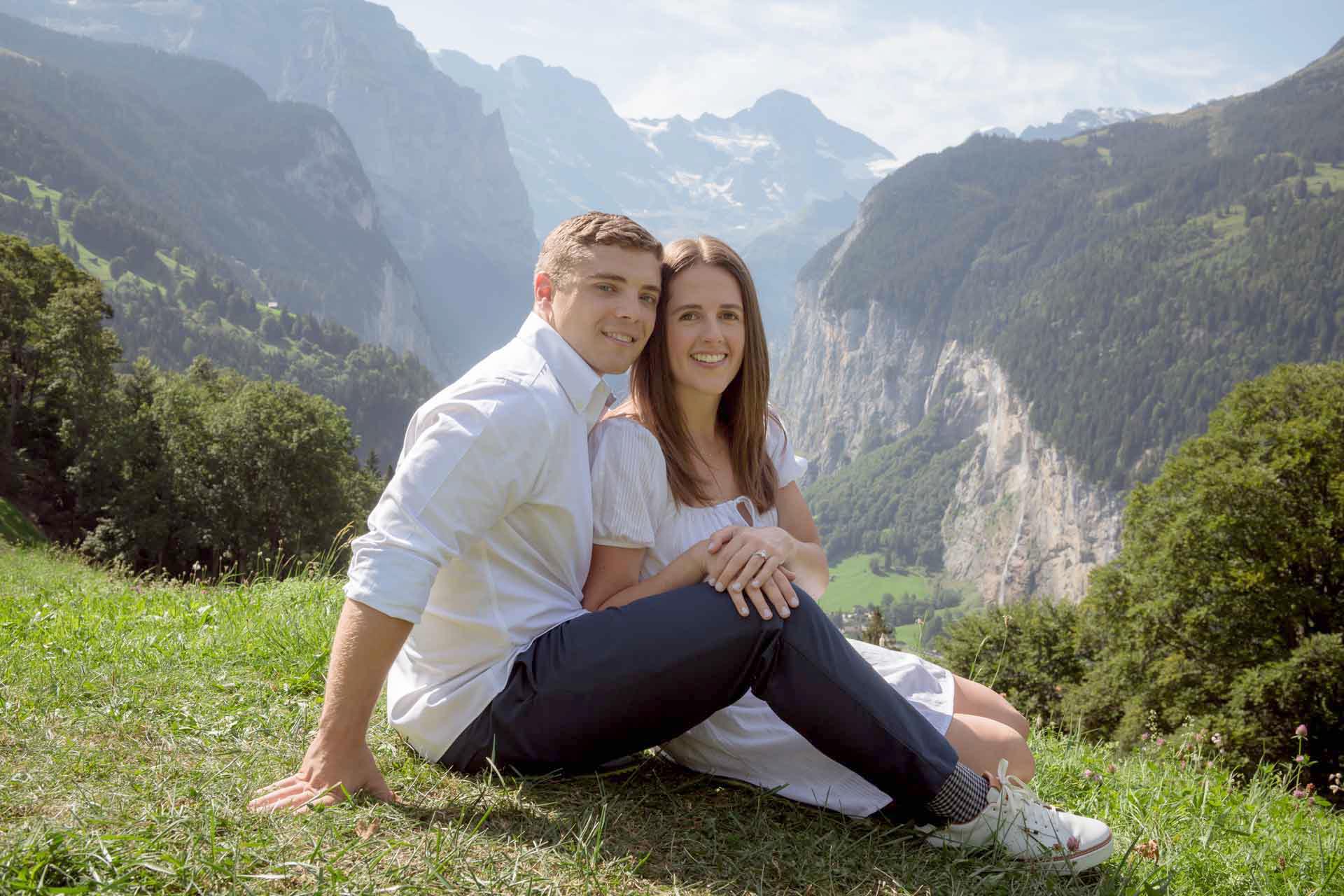 Marriage proposal in Lauterbrunnen