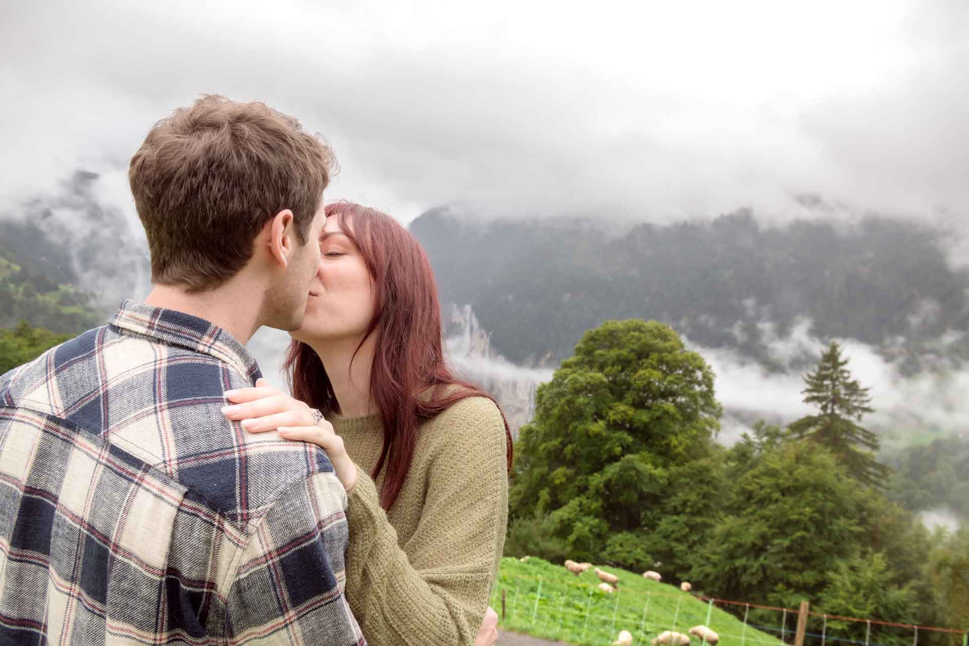 Engagement photo shoot in Lauterbrunnen