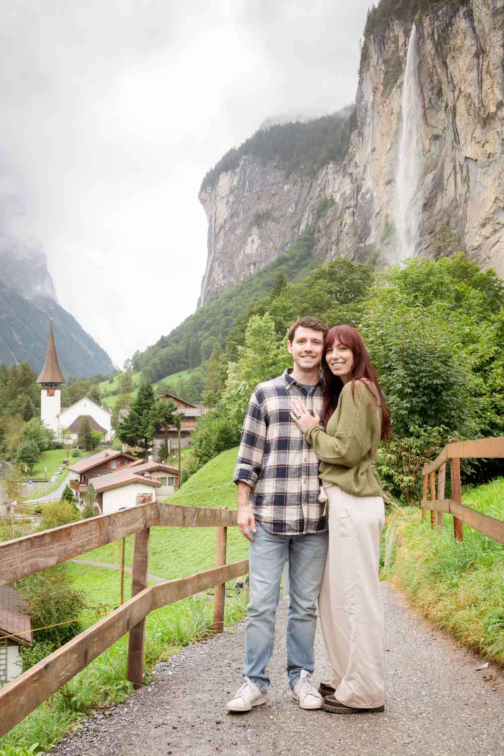 marriage proposal in Lauterbrunnen