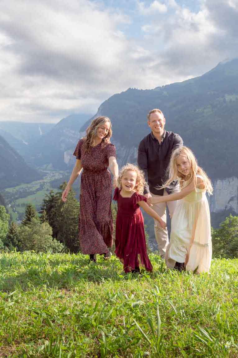 Family photographer John Wisdom in Lauterbrunnen