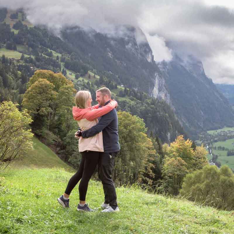 Engagement photo shoot in Lauterbrunnen