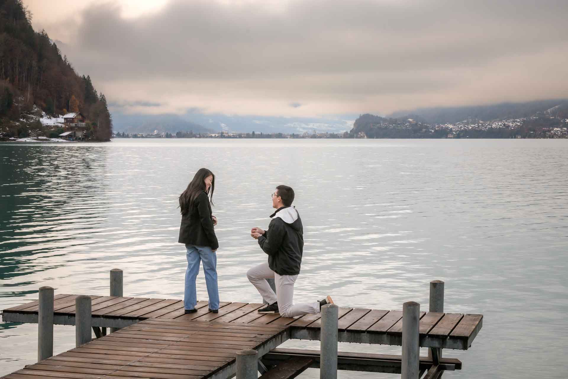 Engagement on Iseltwald Pier