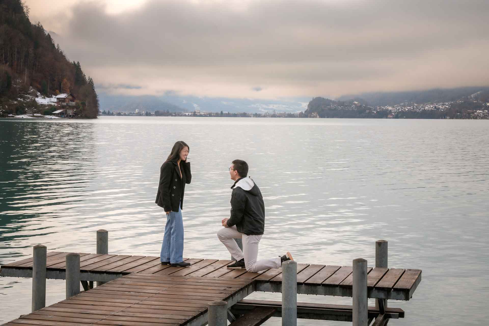 Engagement on Iseltwald Pier