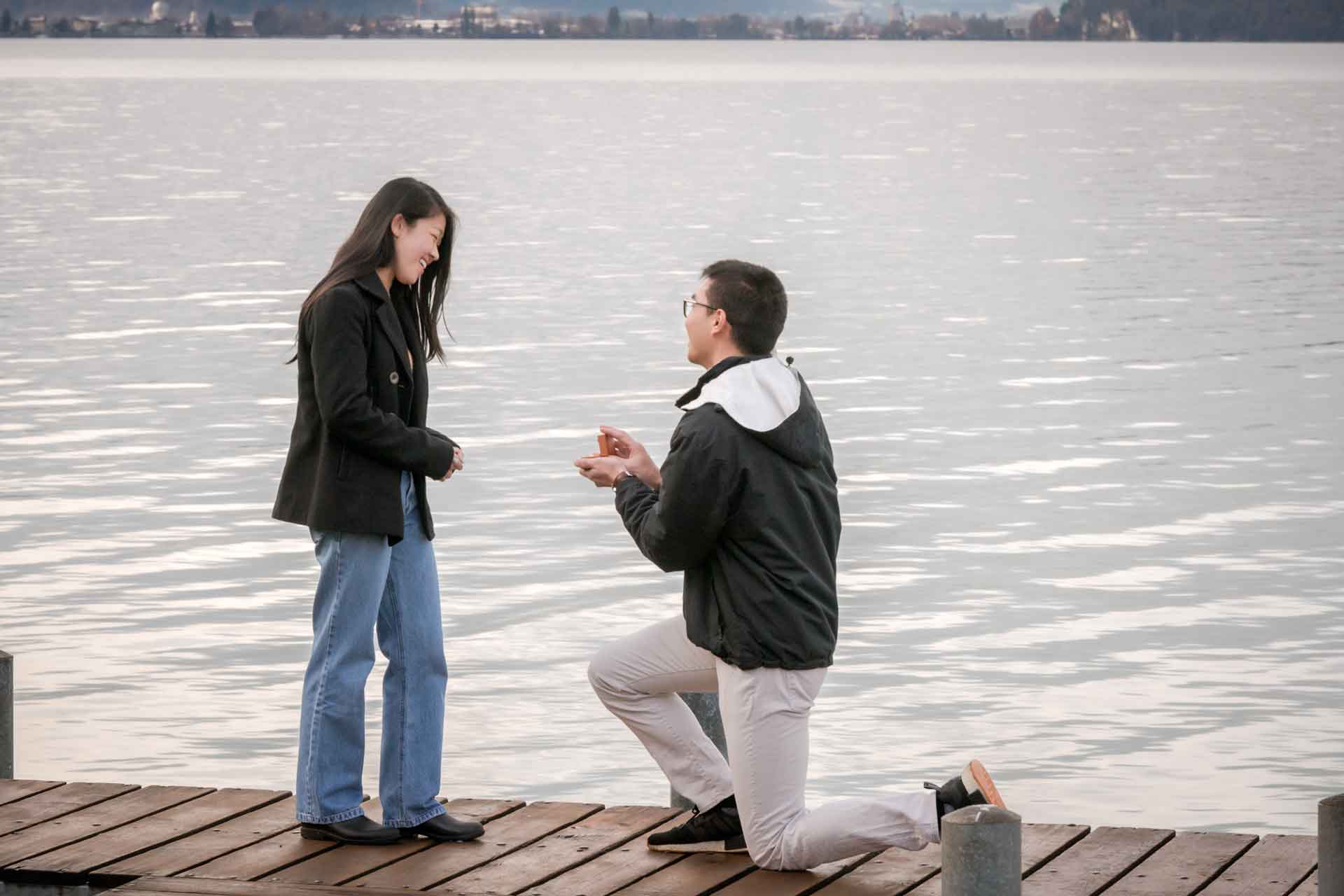 Engagement on Iseltwald Pier