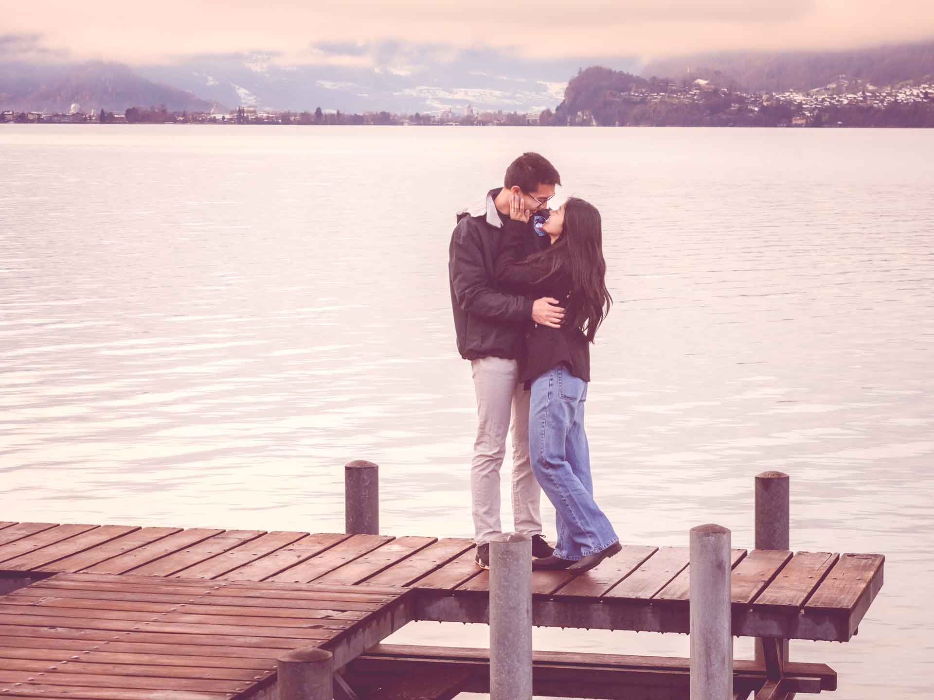 Engagement on Iseltwald Pier