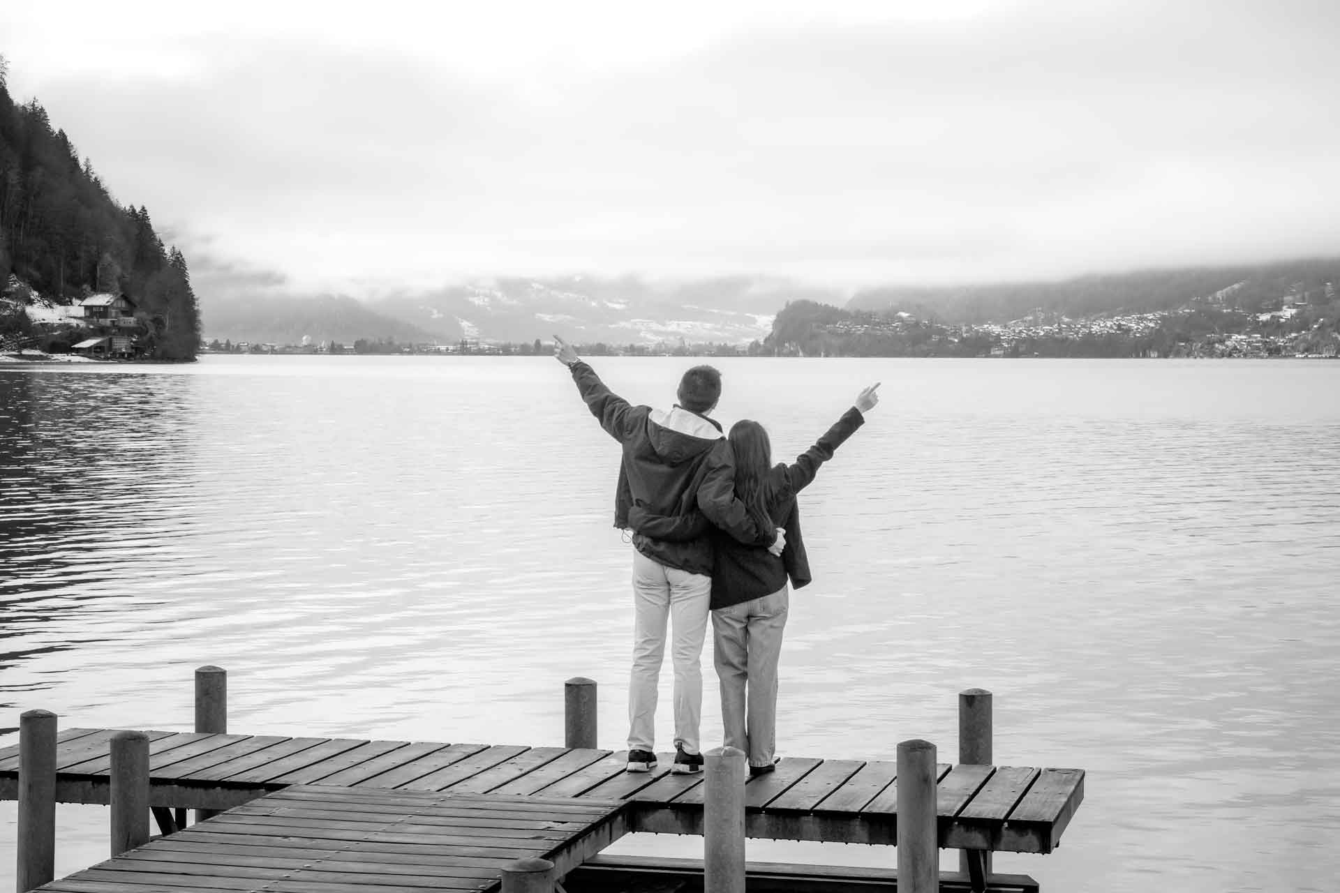 Engagement on Iseltwald Pier