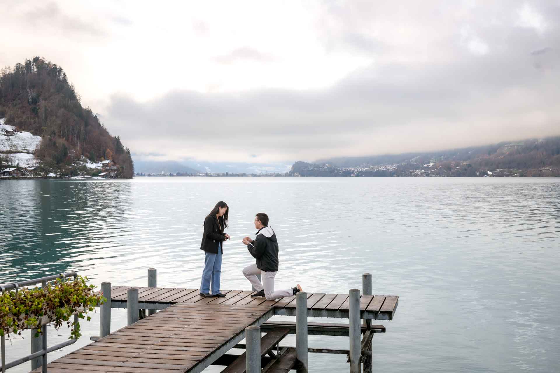 Engagement on Iseltwald Pier