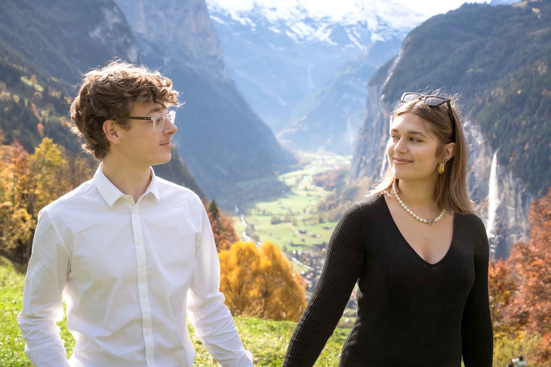 French couple tie the knot (sceller l'union?) in Lauterbrunnen