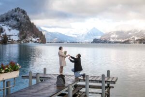 Engagement Ring Drops In The Lake