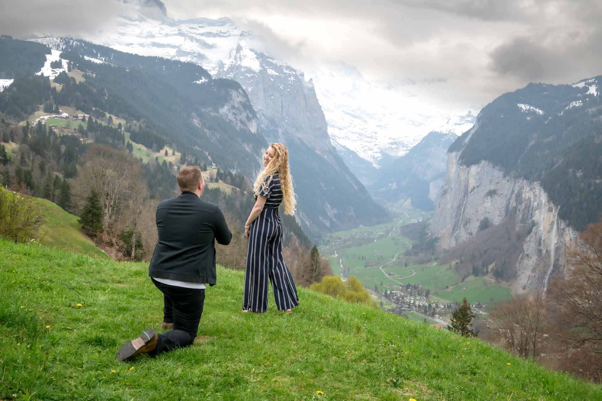 Surprise proposal in Lauterbrunnen