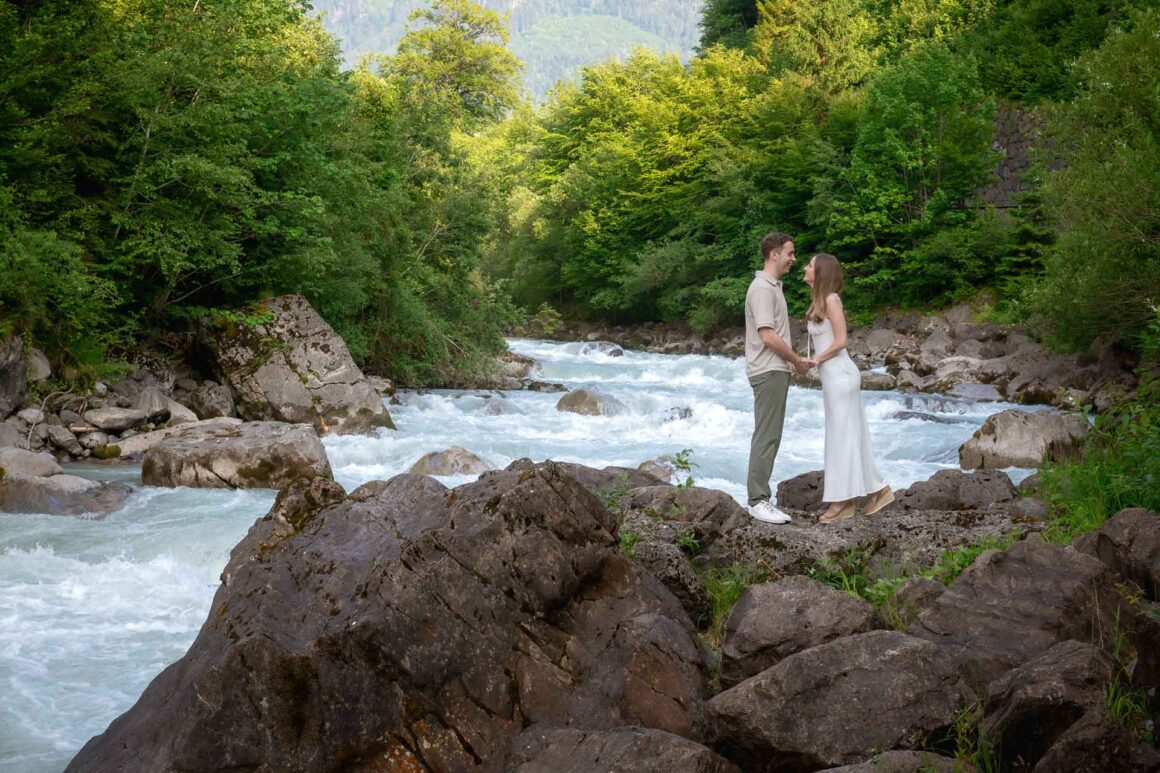 Engagement photo shoot near Interlaken