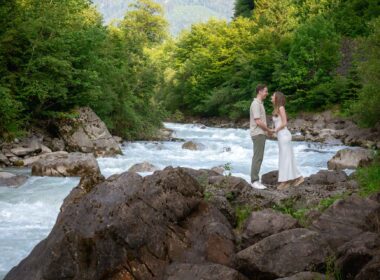 Engagement photo shoot near Interlaken