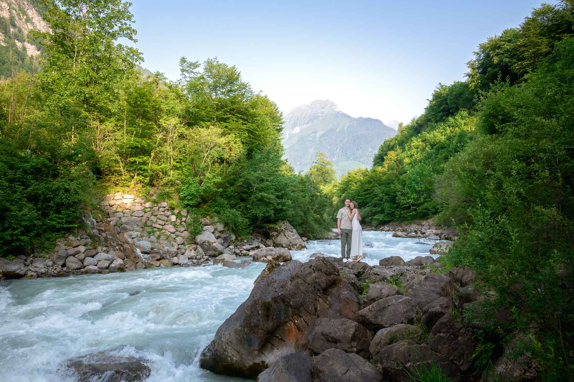 Engagement photo shoot near Interlaken, Switzerland