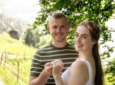 Engagement photo shoot in Lauterbrunnen, Switzerland.