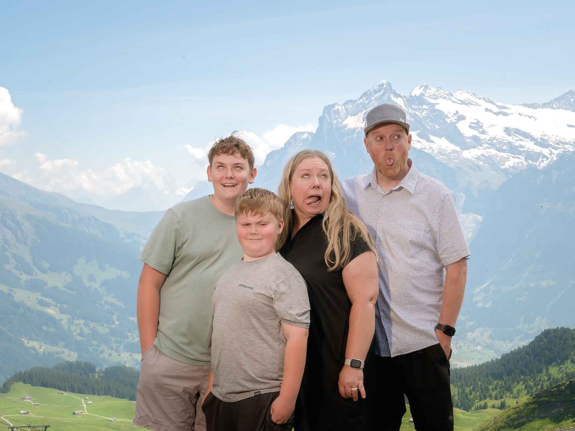 Family photo shoot on Männlichen mountain