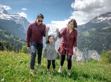 Family photo shoot in Wengen and Lauterbrunnen