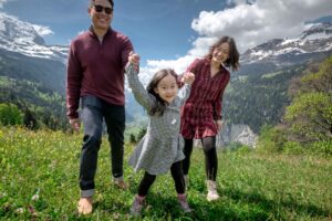 Family photo shoot in Lauterbrunnen, Switzerland