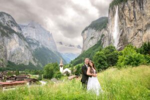 wedding photo shoot in Lauterbrunnen Switzerland