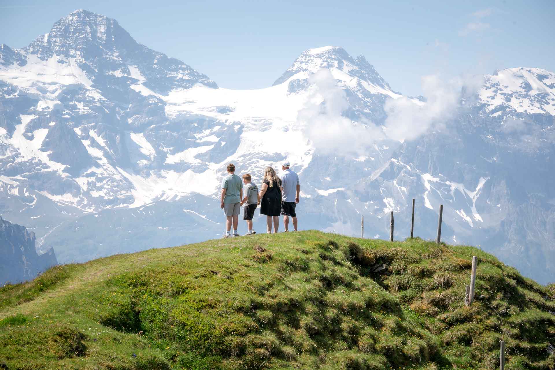 Family photo shoot on Männlichen mountain, Switzerland
