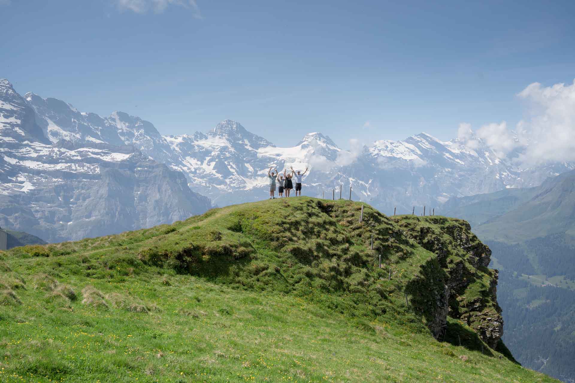 Family photo shoot on Männlichen mountain, Switzerland