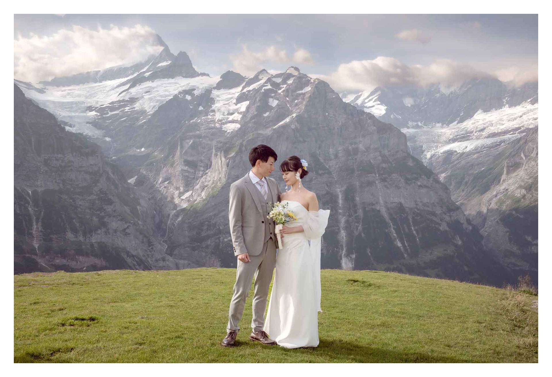 Grindelwald's First mountain wedding photo shoot