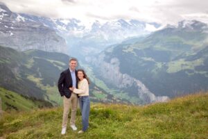 Engagement on Männlichen Photographer Royal Walk Männlichen Wengen