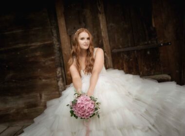 Wedding dress photo shoot