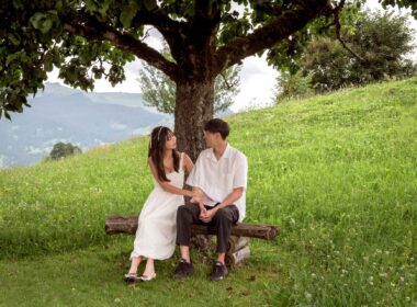 Engagement photo shoot in Grindelwald, Switzerland.