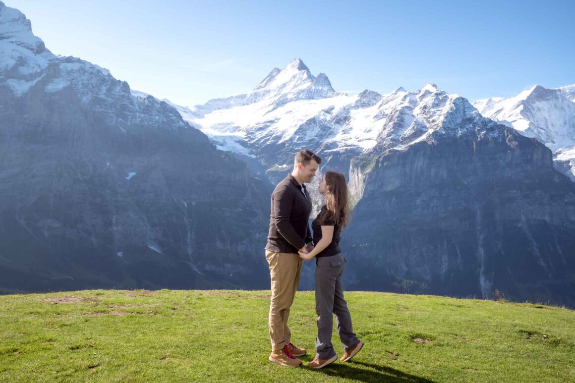 Engagement on Grindelwald's First Mountain