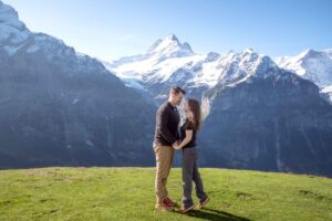 Engagement on Grindelwald's First Mountain