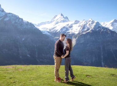 Engagement on Grindelwald's First Mountain