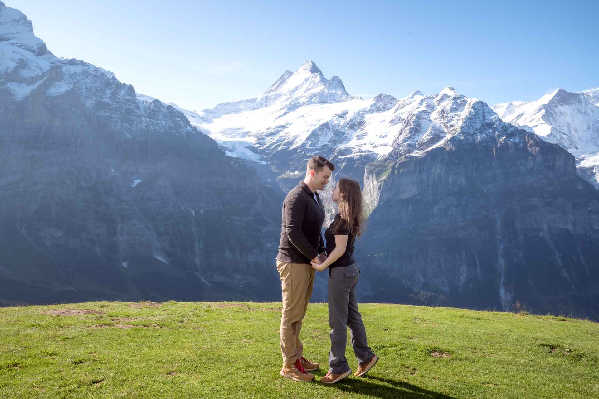 Engagement on Grindelwald's First Mountain